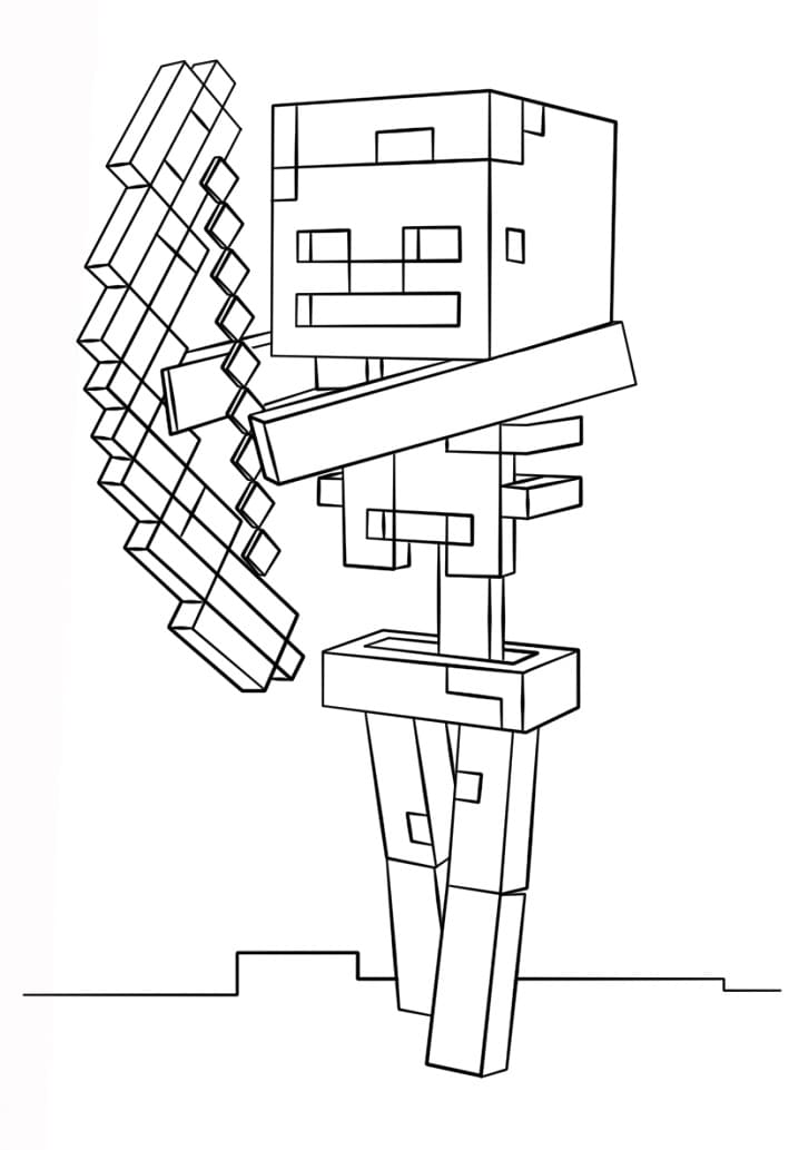 Minecraftin Luuranko Värityskuva