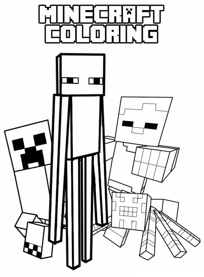 Tulostettava Minecraft Värityskuva