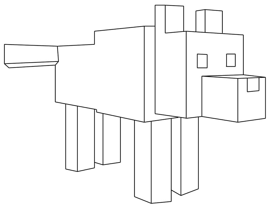 Wolf Minecraft Värityskuva