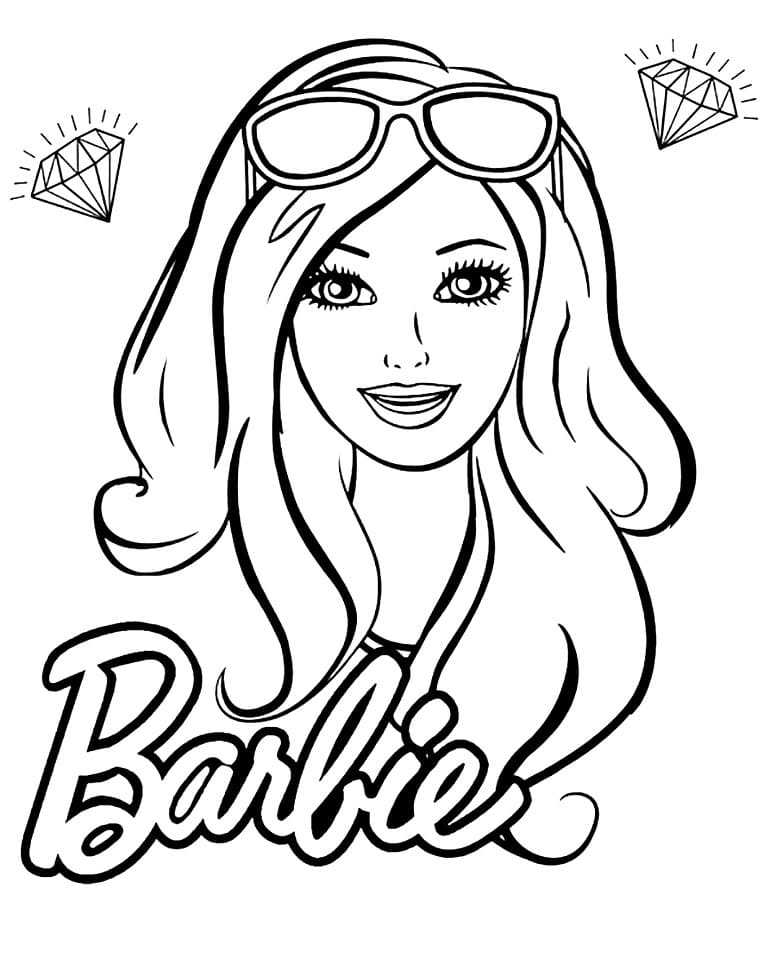 Barbie kasvot Värityskuva