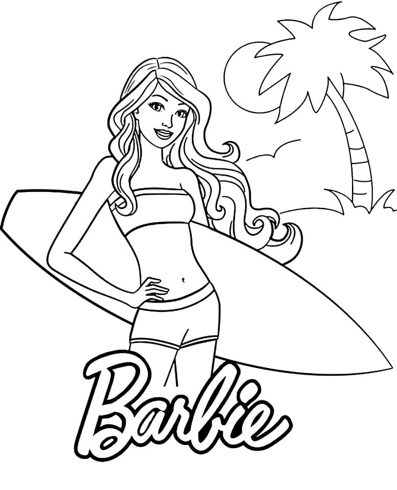 Barbie lomalla Värityskuva