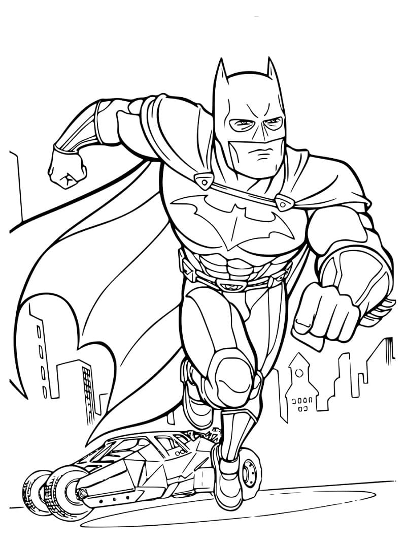 Batman juoksee Värityskuva