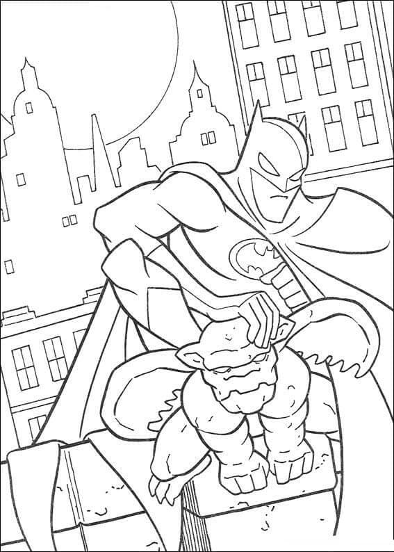 Batman katolla Värityskuva