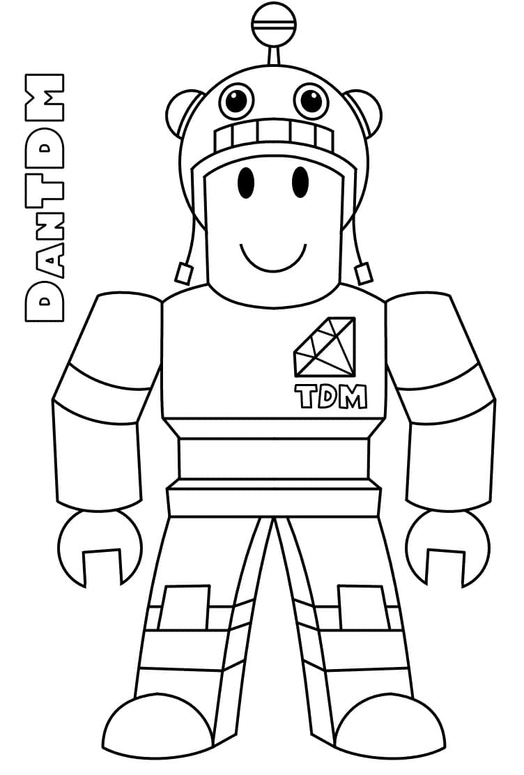 DanTDM Roblox Värityskuva