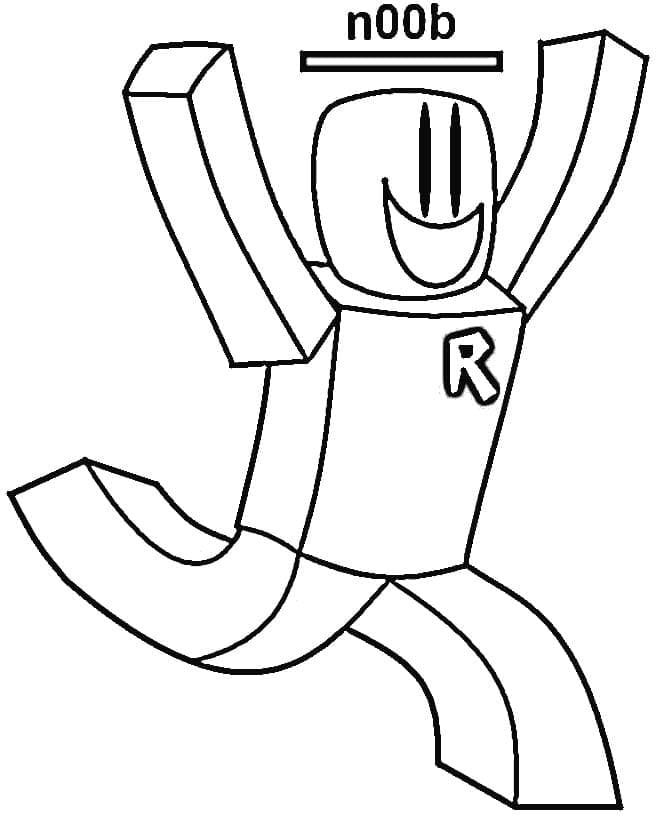 Hyvää Noob Robloxia Värityskuva