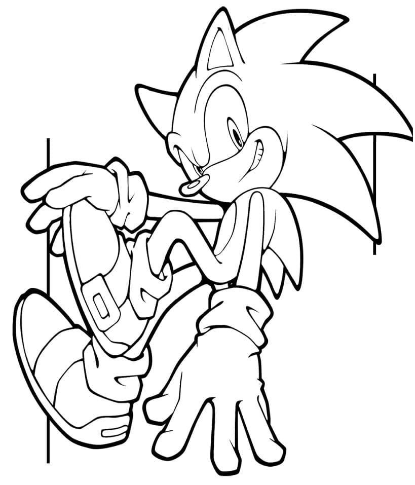 Ilmainen tulostettava Sonic Värityskuva