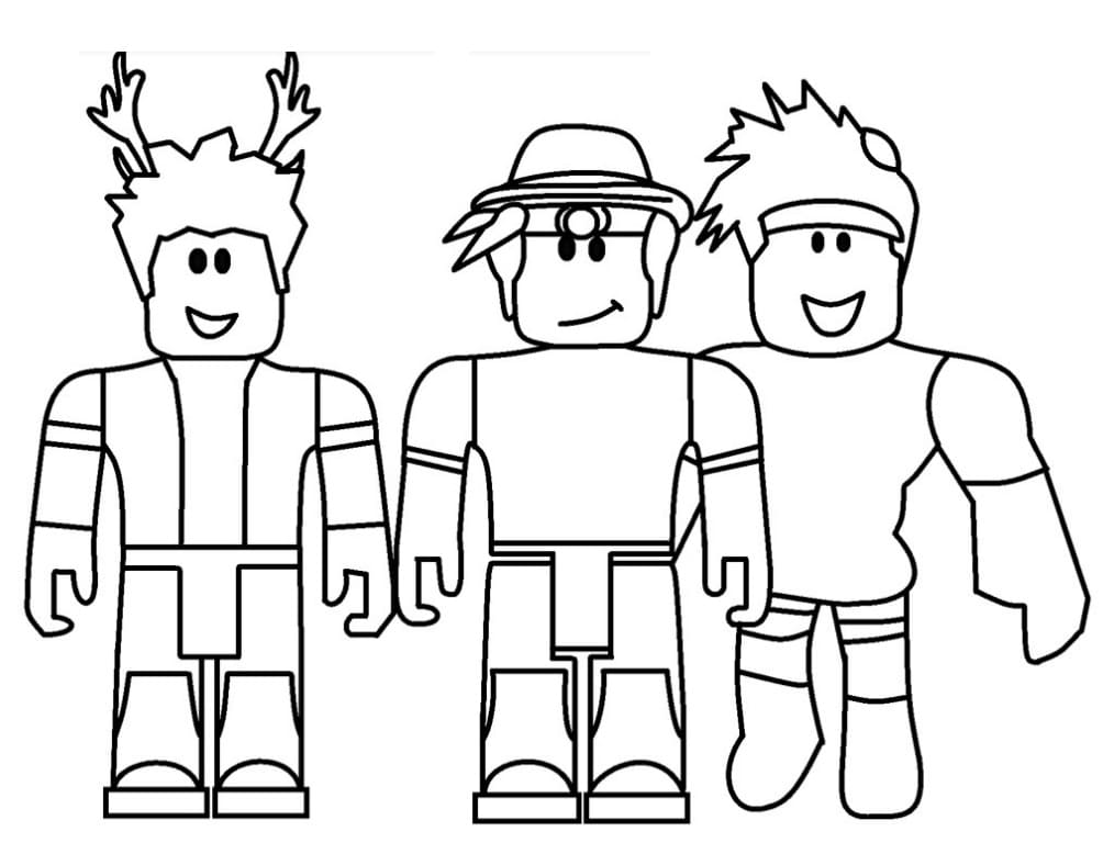 Kolme Robloxia Värityskuva