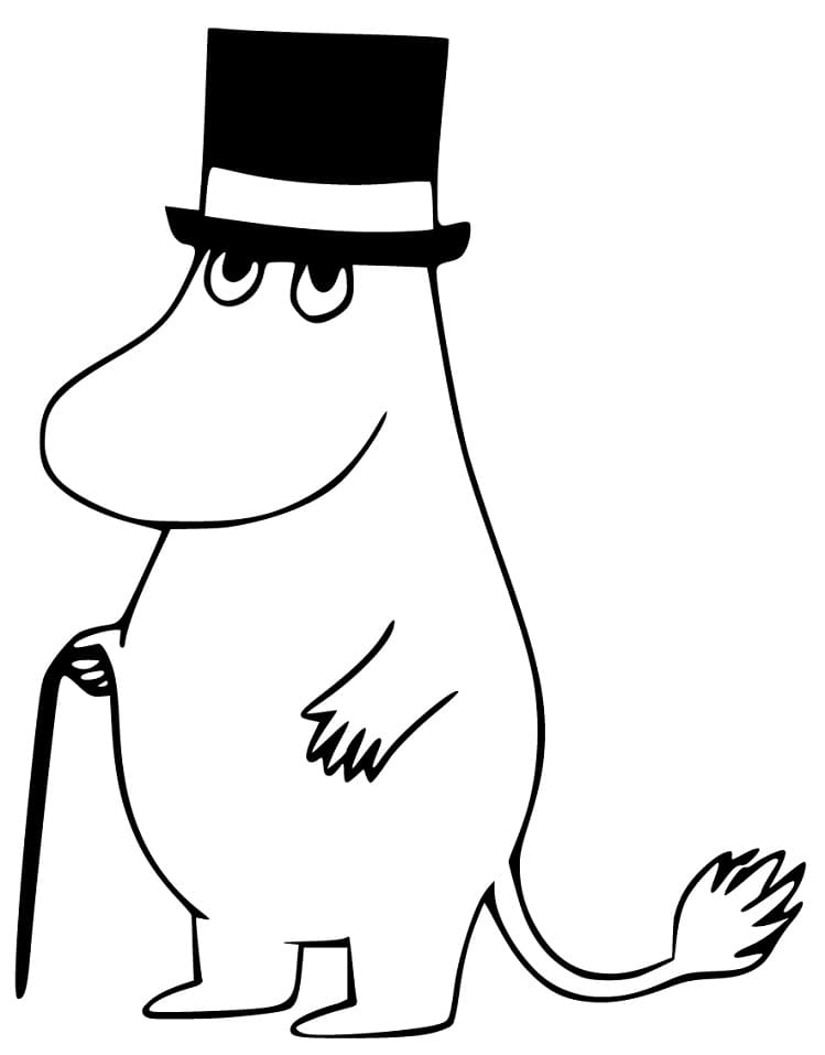 Muumipappa Muumilta Värityskuva
