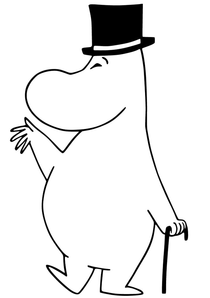 Muumipappa Värityskuva