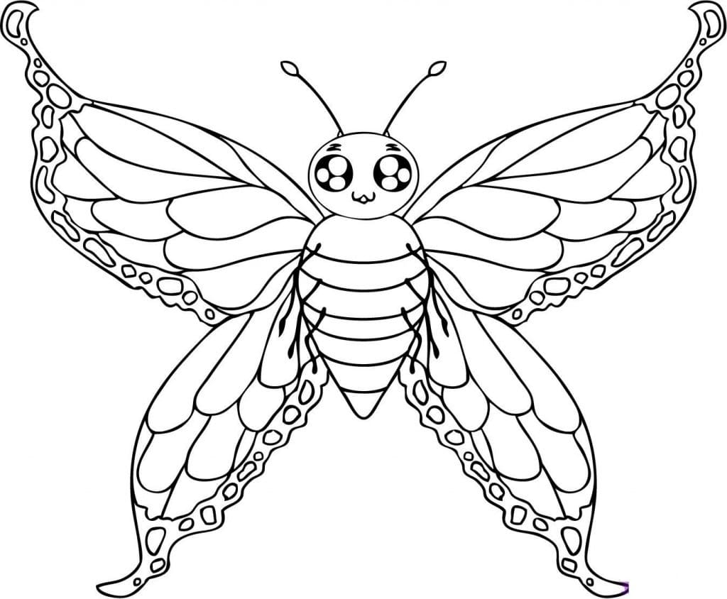 Butterfly 6 coloring page Värityskuva