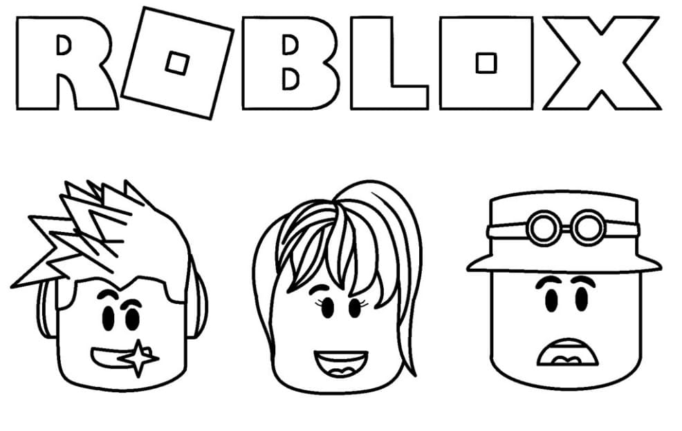 Roblox päät Värityskuva