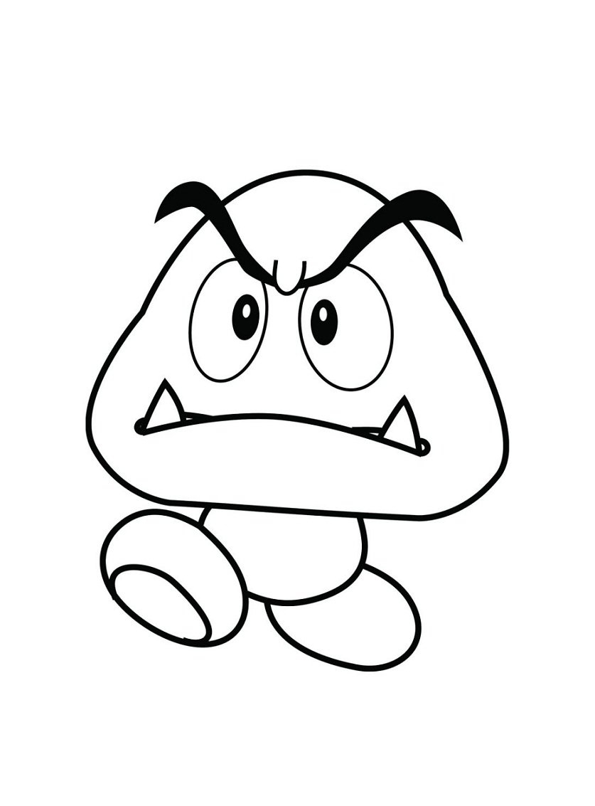 Sieni Mario-pelissä Värityskuva