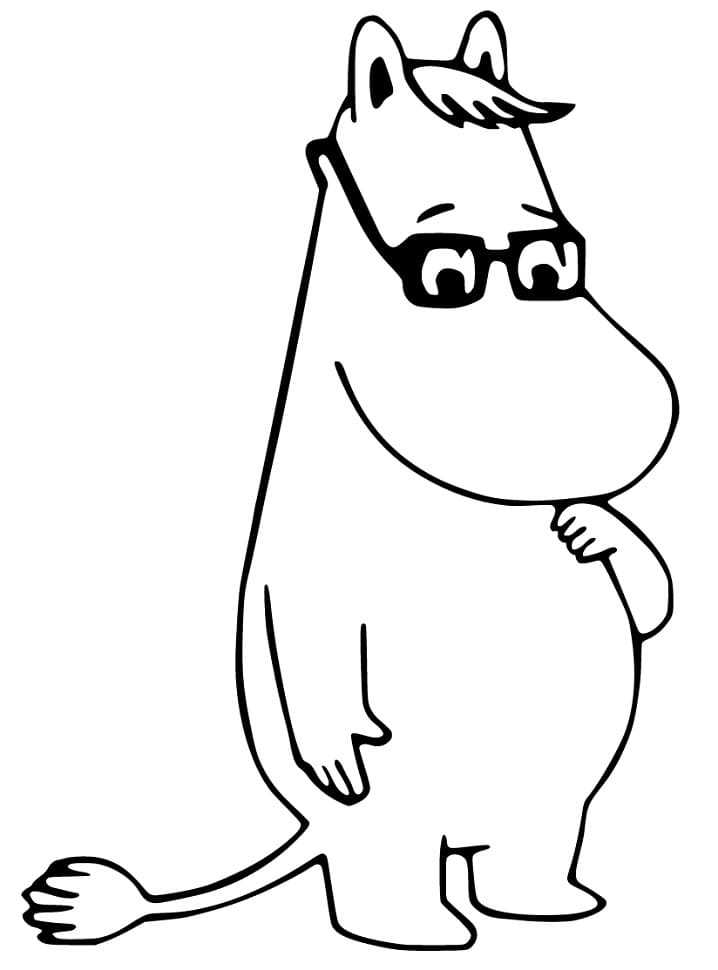 Snorkki Muumilta Värityskuva