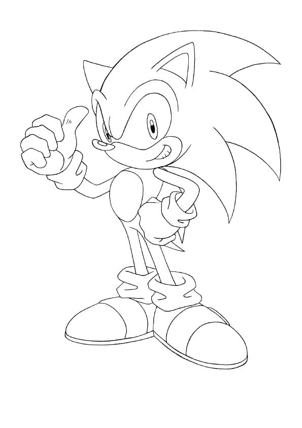 sonic 7 piirustus Värityskuva