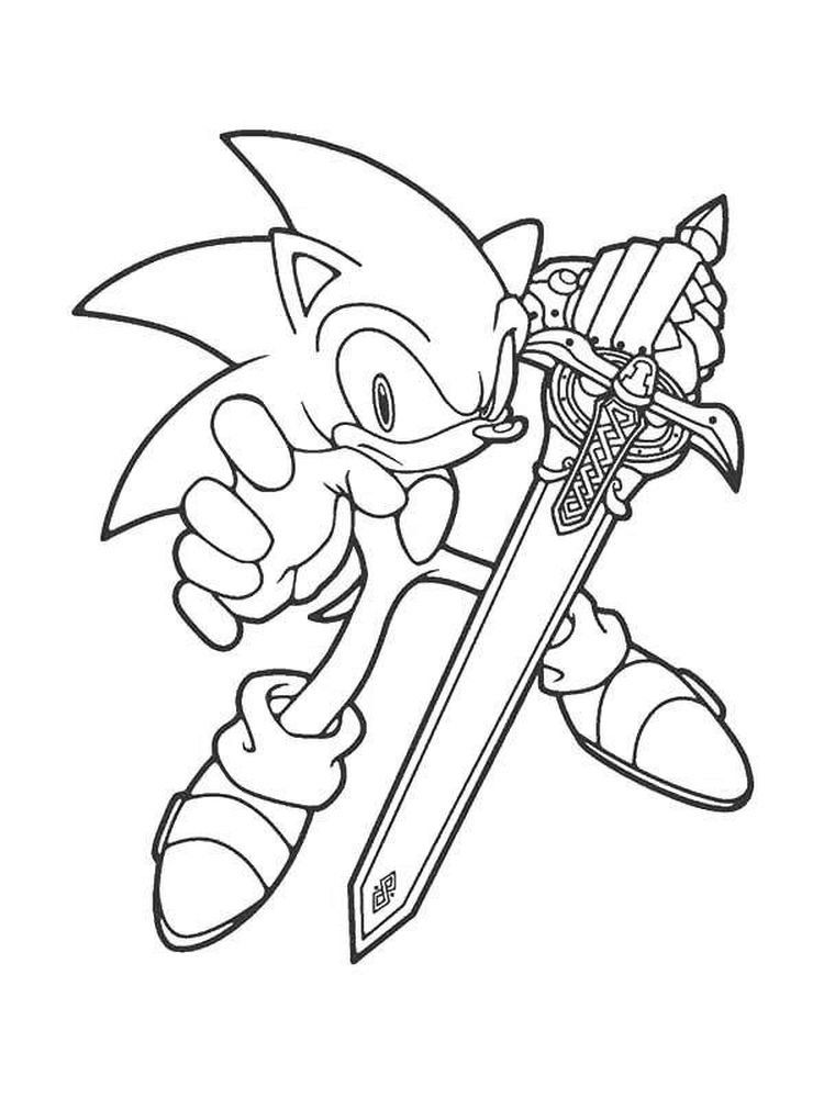 Sonic miekalla Värityskuva