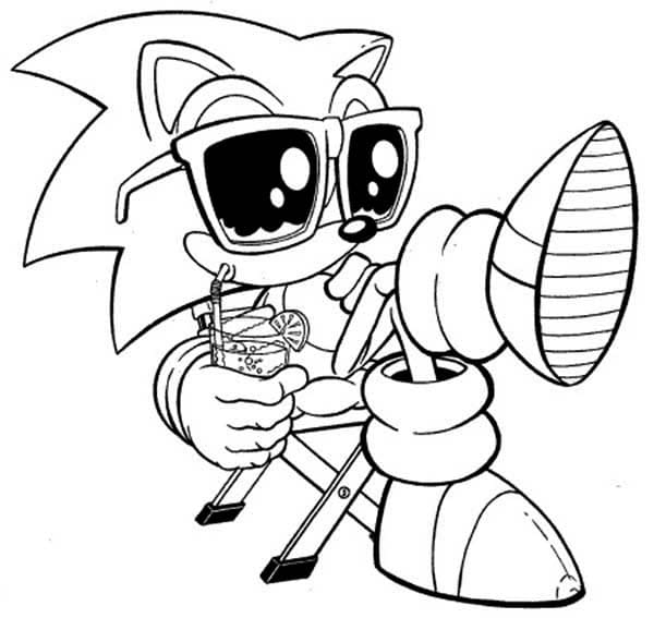 sonic rentouttava piirustus Värityskuva
