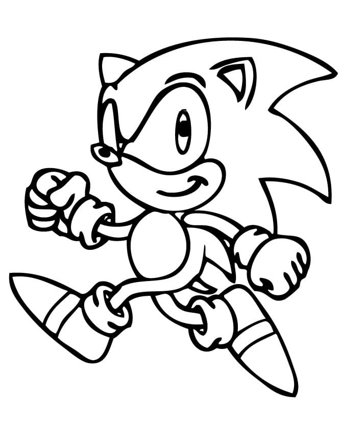 Sonic tulostettava Värityskuva