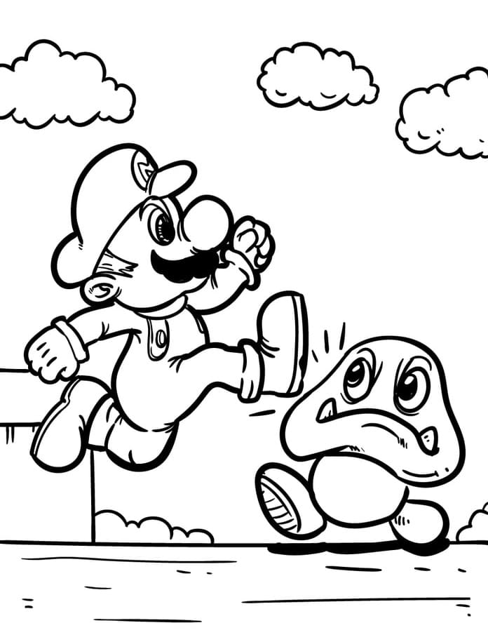 Super Mario pelissä Värityskuva