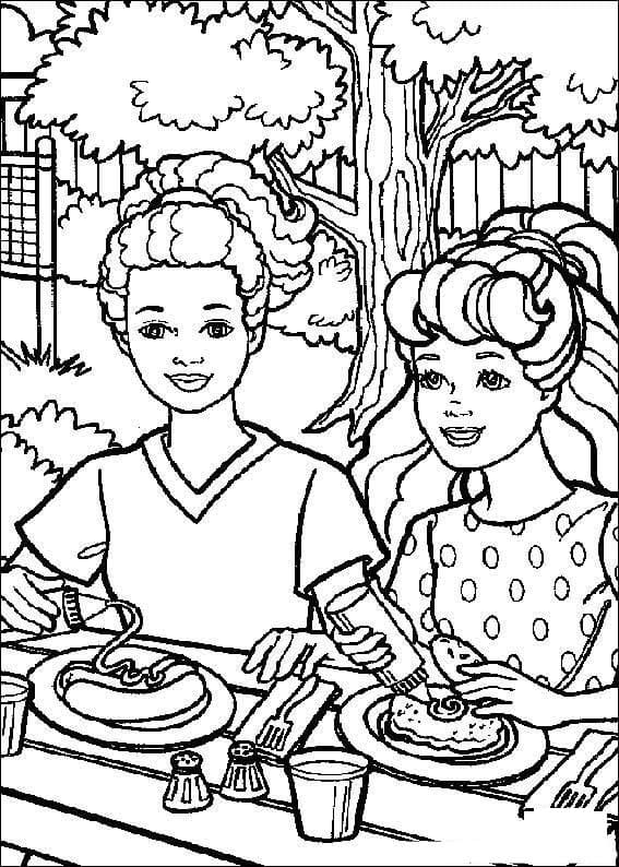Tulostettava Barbie Värityskuva
