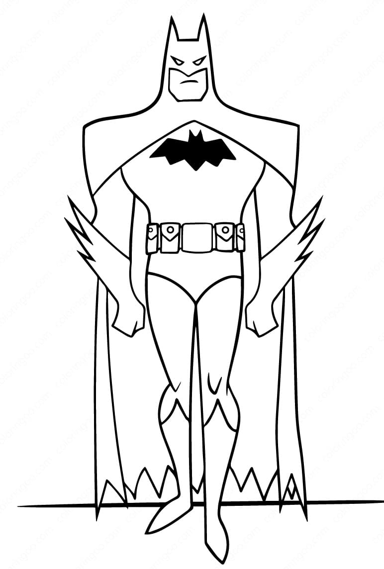 Tulostettava Batman Värityskuva