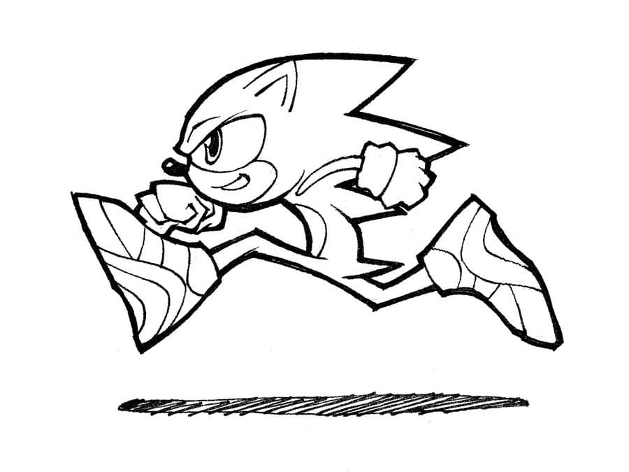 Tulostettava Sonic toimii Värityskuva