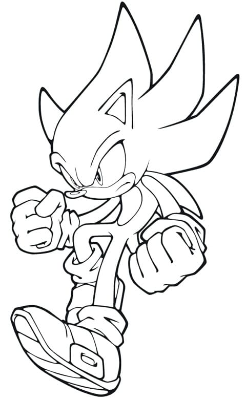 Tulostettava Sonic Värityskuva