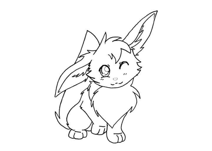 Pokemon Eevee 3 Värityskuva