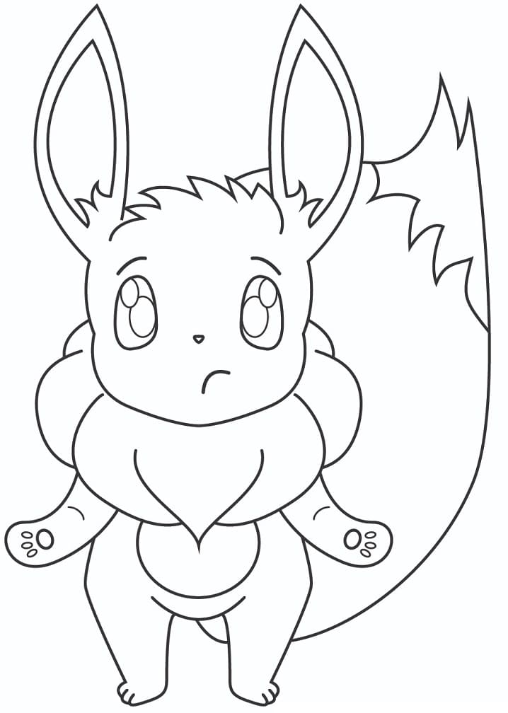 Hauska Eevee Värityskuva