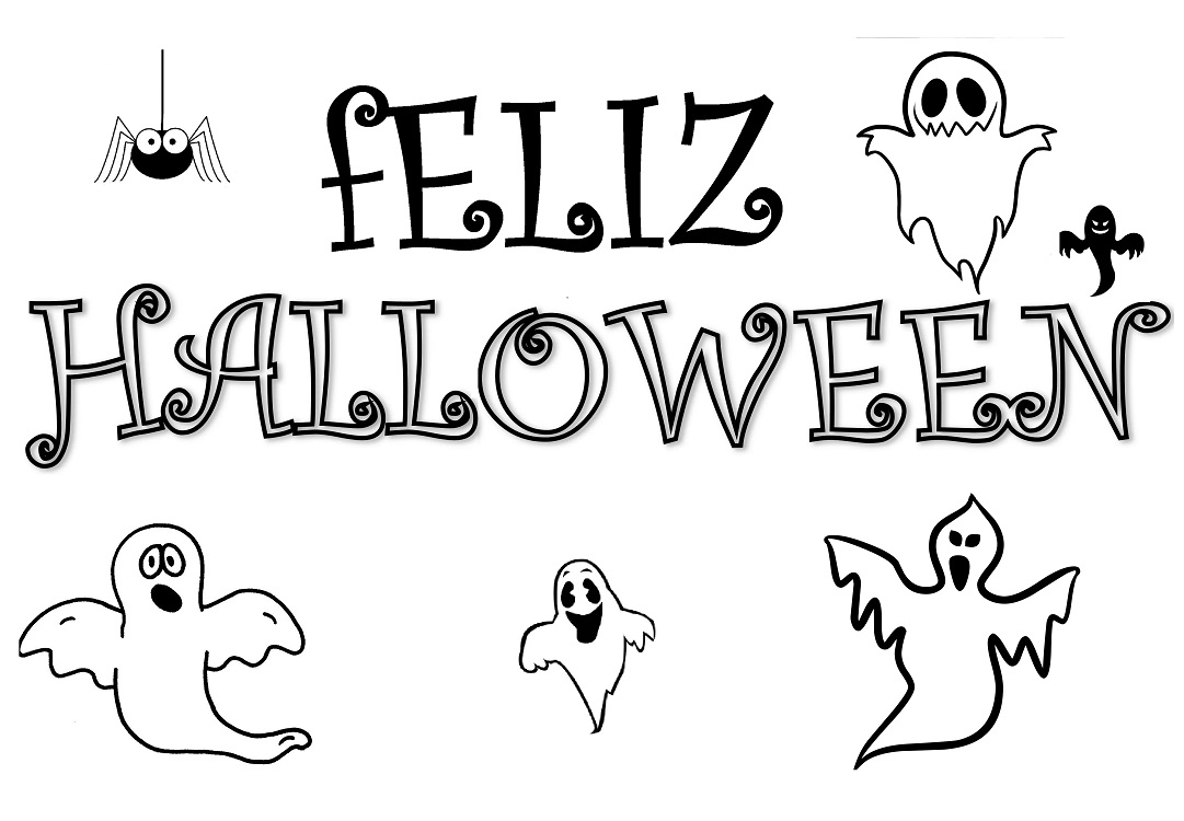 Hyvää Halloweenia Värityskuva