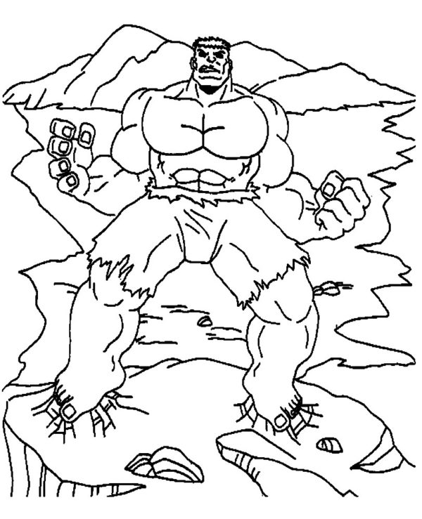 Hulk luonnossa Värityskuva
