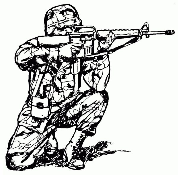 Ammush-sniper ampuu kivääriä Värityskuva