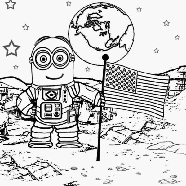 Ensimmäinen kätyri planeetalla. Värityskuva