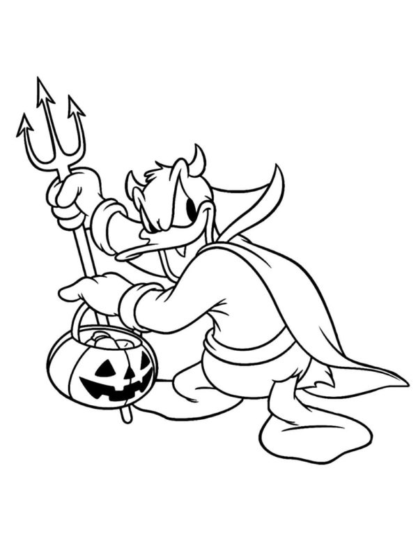 Halloween-asu. Värityskuva