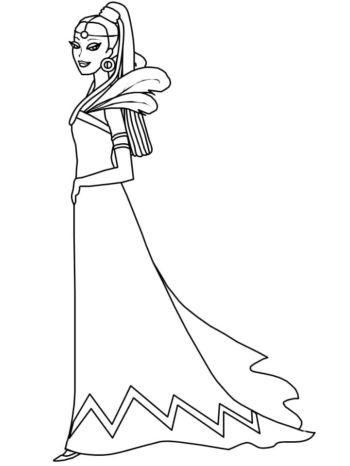 African Princess coloring page Värityskuva