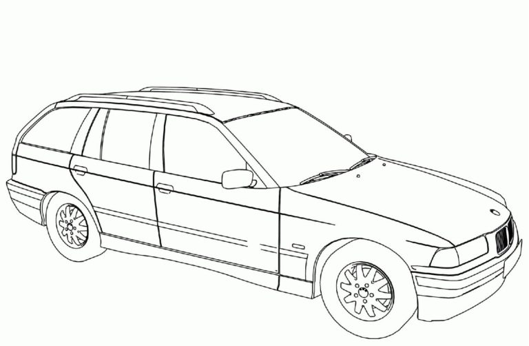 BMW vaunu. Värityskuva