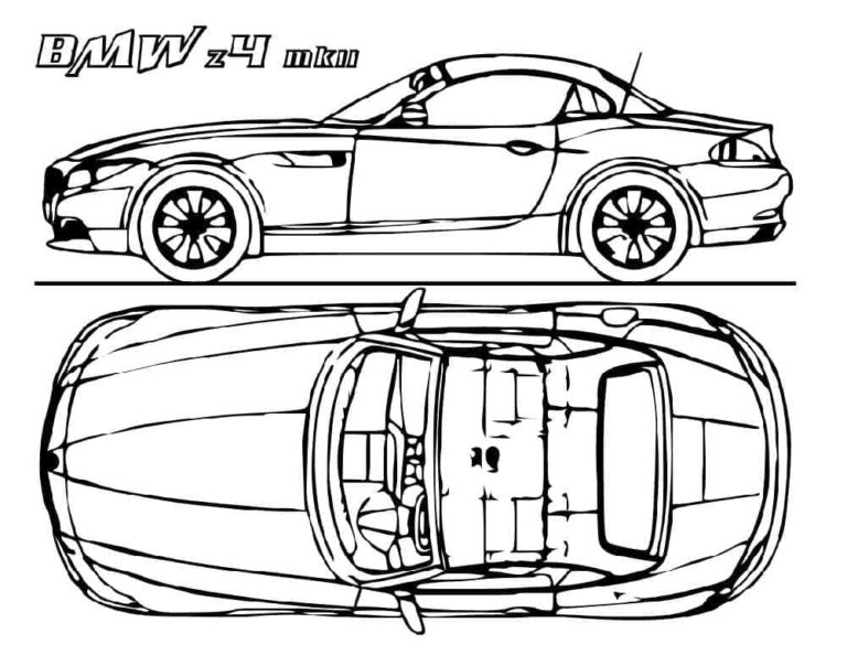 BMW z4 värityssivu Värityskuva