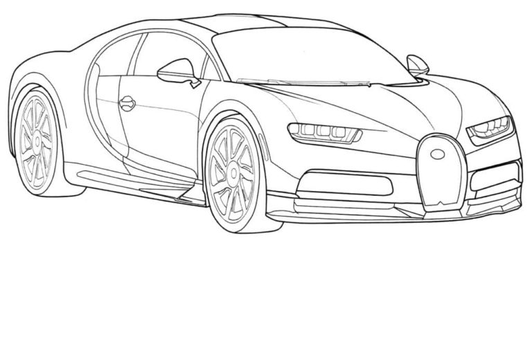 Bugatti Chiron. Värityskuva