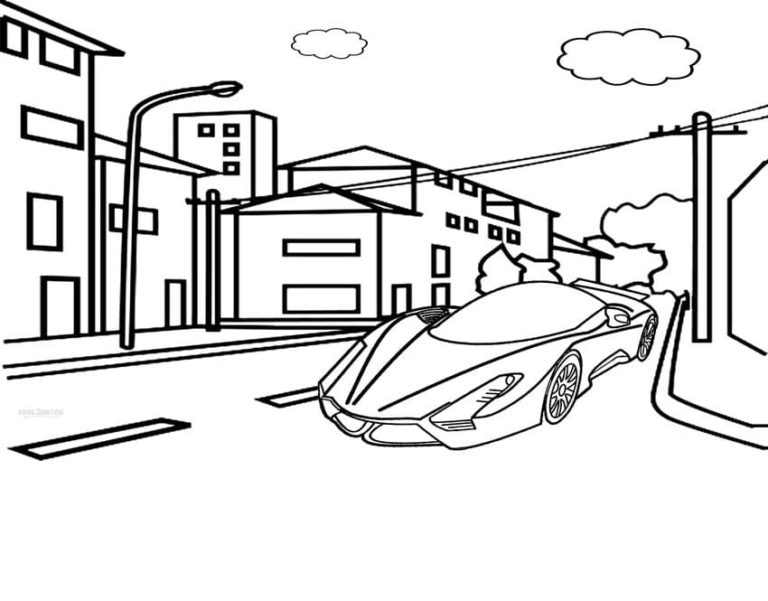 Bugatti kaupungissa Värityskuva