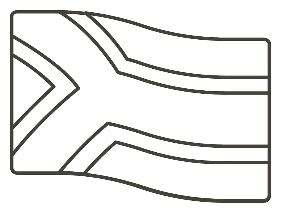 Printable South Africa Flag coloring page Värityskuva