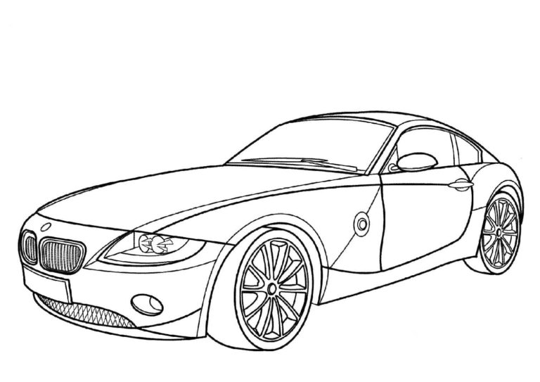 Sports BMW coupe väritys. Värityskuva