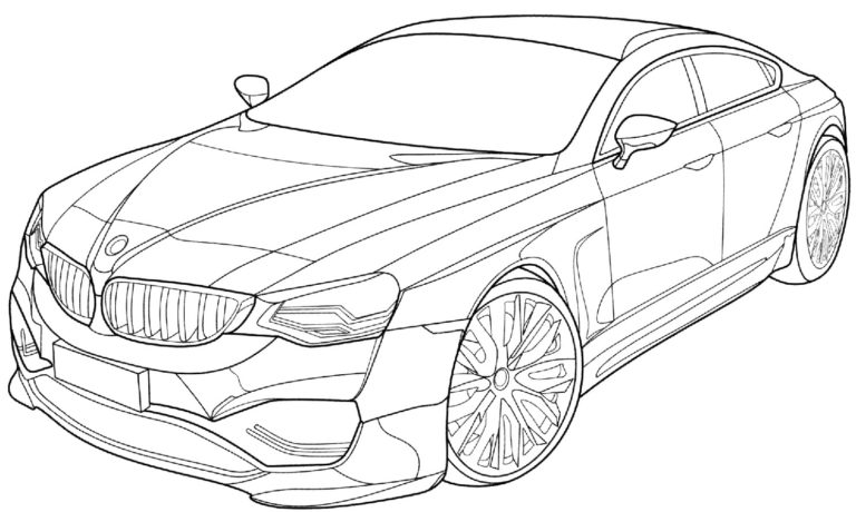 Tehokas BMW. Värityskuva