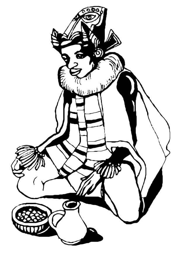 Traditional African Attire coloring page Värityskuva