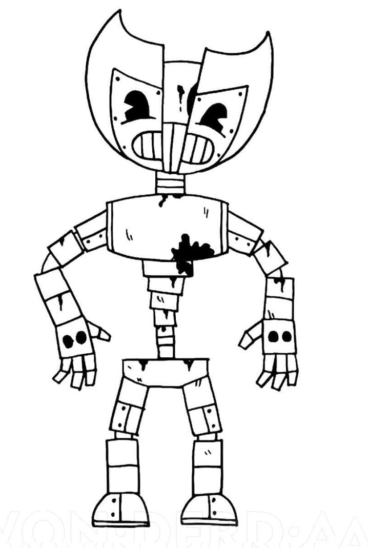 Animatronic Bendy väritys sivu Värityskuva