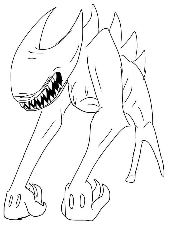 Bendy Monster väritys sivu Värityskuva