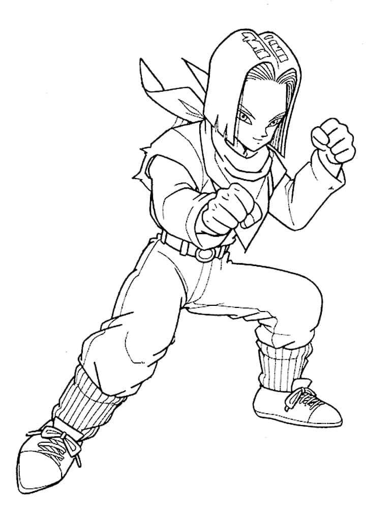 Android 17 Dragon Ball Z Värityskuva