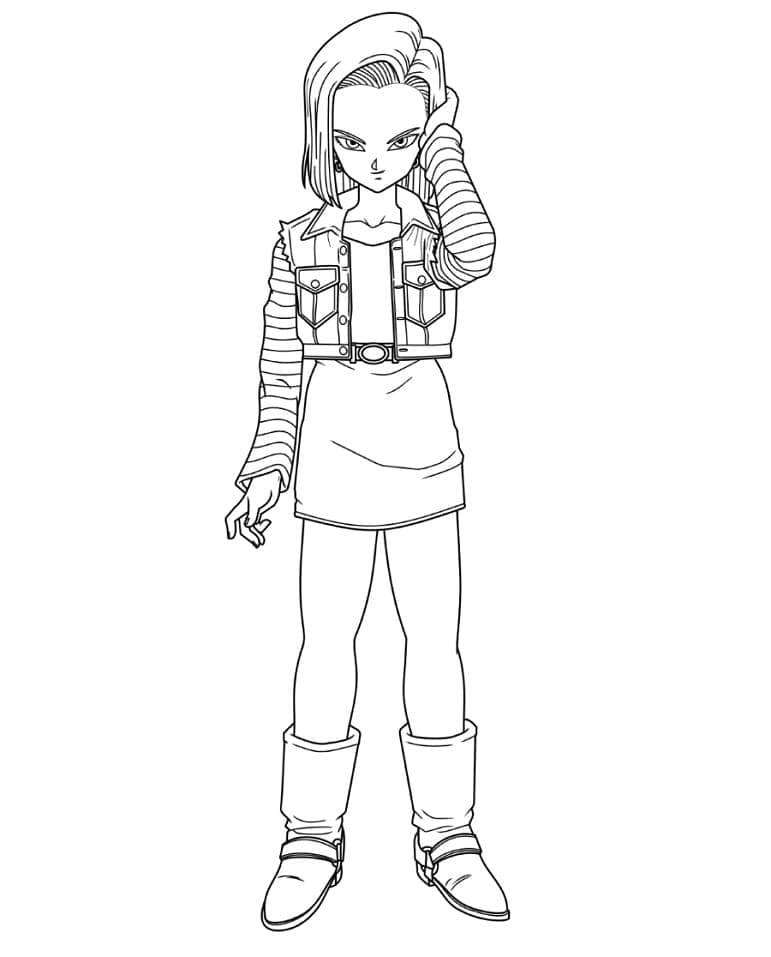 Android 18 Dragon Ball Z Värityskuva