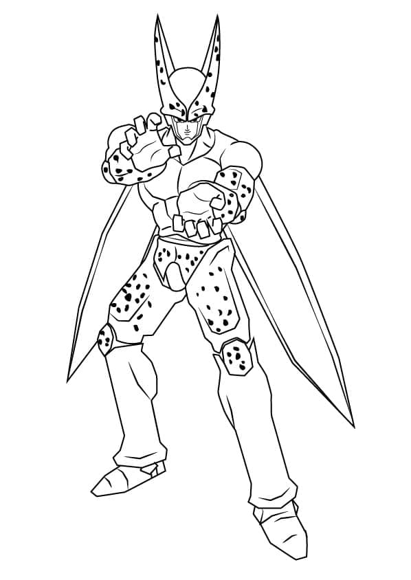 Cell Dragon Ball z stä Värityskuva