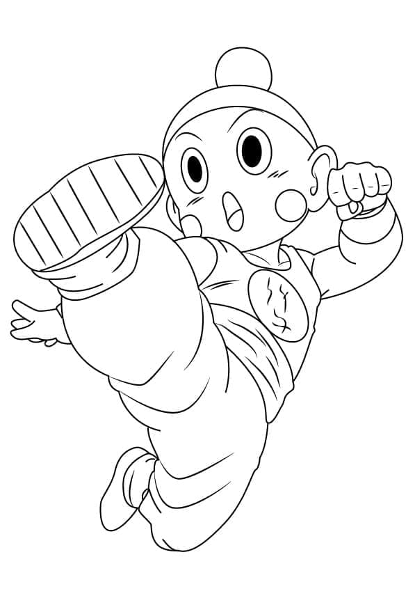 Chiaotzu Dragon Ball Zstä Värityskuva