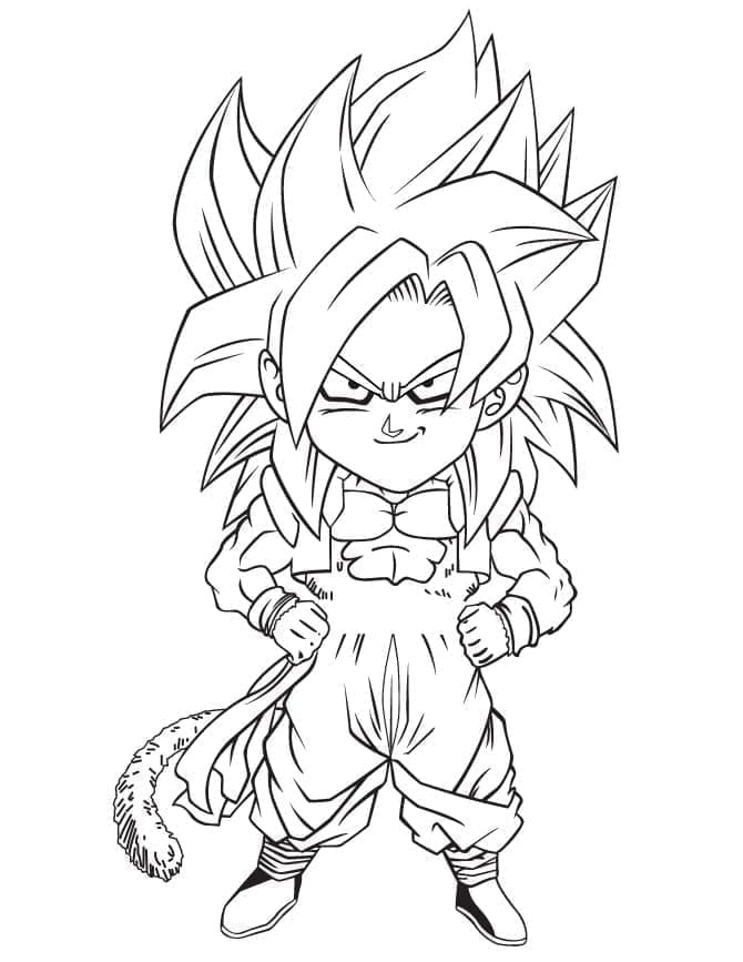 Chibi Gogeta Dragon Ball Z Värityskuva