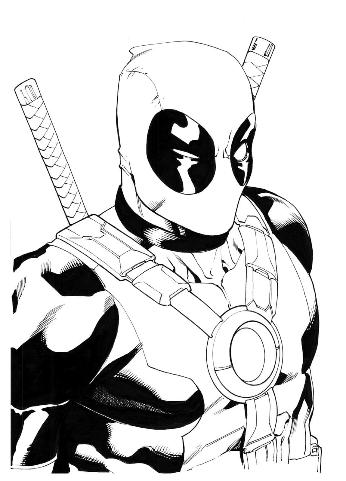 Deadpool Ilmaiseksi Värityskuva